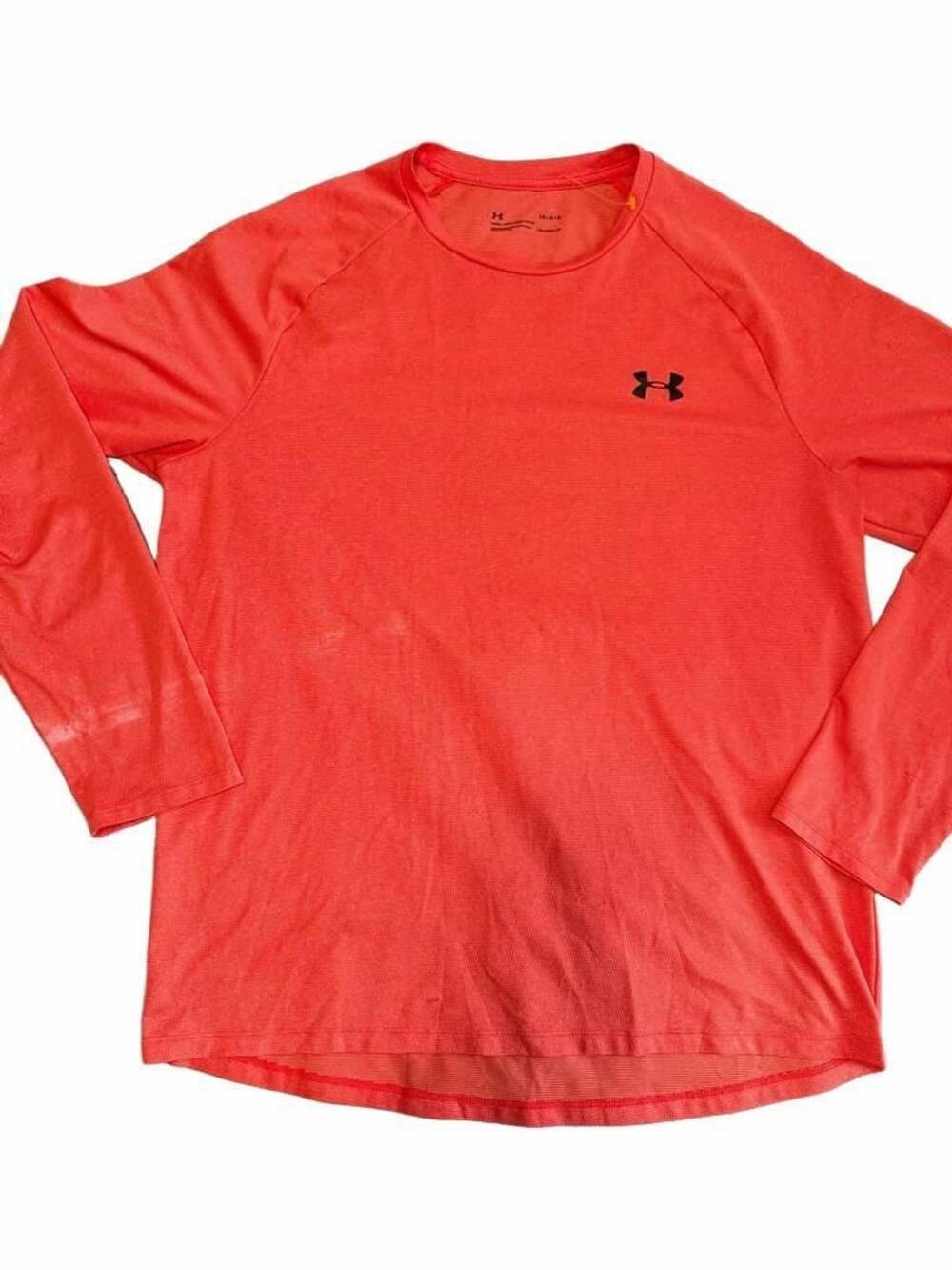 Under Armour Heatgear Long Sleeve Orange Shirt Size Large L
